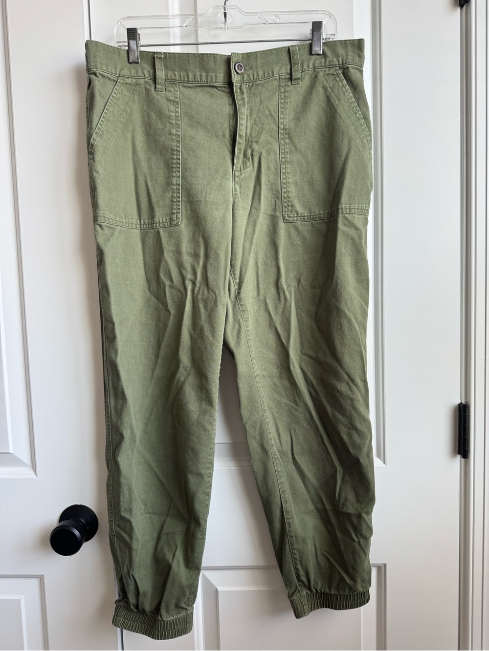 GAP Olive Green Cotton Lyocell Utility Jogger Pants Sz L
